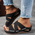 Summer Women Wedge Slippers Premium Orthopedic Sandals Open Toe Vintage Slippers New Casual Platform Shoes Female Slides Women