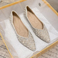 2025 Fashion Woman Ballet Flats Shoes Rhinestone Loafers Flat Pointed Toe Shoe Female Casual Slip on Flats Footwear Boat Shoes