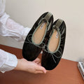 Women Ballet Flats Soft Fashion Silk Ballet Flats Shoes For Women Spring Casual Female Slip On Footwear Butterfly-Knot Ladies Flat Shoes