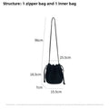 Korean Style Leopard Shoulder Bag for Women New Niche Tassel Faux Suede Bucket Bag Casual Lightweight Drawstring Crossbody Bag