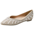 Women Ballet Flat Wedding Women Sparkly Rhinestone Flat Shoes 2026 New Pointed Toe Slip On Comfortable Ballet Flats For Wedding Party And Daily Wear