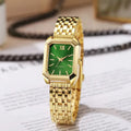 Slim Strap Rhinestone Quartz Watch Leaf Design Square Dial Women Quartz Watch Small Dial Pull Adjustable Rhinestone Watch