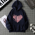2025Winter Women's Hoodie Solid Color Print Unisex style Double Pockets Sweatshirts Outerwear Plus-Size Women's Clothing CYXX235