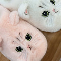 2026 New Winter Plush Slippers - Cat Pattern Couple House Shoes, Cozy Furry Indoor Slides for Women & Men, Non-Slip Home Booties