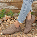 Women's Casual Flat-soled Non-slip Wear-resistant Sport Shoes Spring Autumn Round-toe Soft and Comfortable Women Single Shoes
