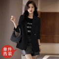 Spring Autumn Trend Double Breasted Elegant Women's Suit Forking Design Sense Ladies Small Coat