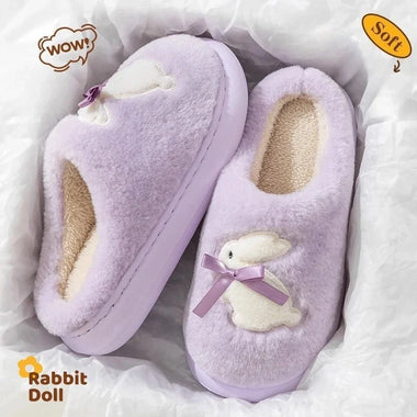 2026 New Winter Plush Slippers for Women - Cozy Fleece-Lined House Shoes, Non-Slip Indoor Slides with Memory Foam Comfort