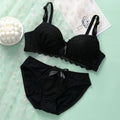 Sexy Women Bra Set Lingerie Set Breathable Lace Underwear Suit Female Push Up Wireless New Bra Briefs Set Cute Top and Panties