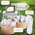 12-30Pairs Wedding Flip Flops for Guests Bulk Hotel Spa Wedding Sandals Slippers With Size Favors Wedding Favors for Guests