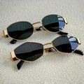 2pcs Summer Trendy Glasses Set Rhombus Metal Frame Sunglasses Suitable for Daily Commute and Street Photography Eyewear