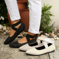 Women's Shoes Pointed Toe Ballet Flats Shoes Spring/autumn Strap Ankle Elastic Belt Cute Ballerina Ladies Elegant Flats Shoes
