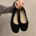 2026 Summer New Women Flats Shoes Square Head Shallow Mouth Women Shoes Fashion Bow Ballet Flat Shoes for Women Zapatos De Mujer