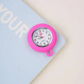 Nurse Doctor Unisex Colourful Silicone Pocket Watches Clock Head Face Parts For Badge Reel Keychains Lanyards Key Rings Rope