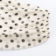 Fashion Lantern Sleeve Polka Dot Shirt Pleated Long Sleeve Lace Up Blouse Comfortable Breathable Chiffon Blouses Office Lady