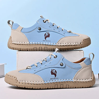Women's Handmade Leather Casual Shoes Fashion Women Flat Shoes Outdoor Non-slip Women's Shoes British Style Retro Sneakers