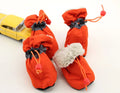 4pcs Dog Shoes Outdoor Anti-Slip Waterproof Rain Boots Winter Puppy Socks Warmth Soft Breathable Shoes Pet Accessories