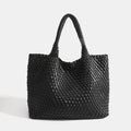 Women's Handmade Woven Tote Bag, Large Capacity Commuter Shoulder Handbag,Versatile Minimalist Elegant Underarm Bag for Everyday