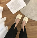 2026 New Style Tabi Ninja Shoes Women Cozy Leather Flats Split Hoof Toe Loafers Femme Mary Jeans Mocasines Ladies Ballerina Shoe