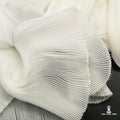 Dresses Pleated Organza Fabric Organza Accordion Pleated Fabric By The Meter for Clothing Dresses Stage Decoration Sewing High-end Fashion Designer Cloth White