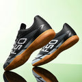 Low‑cut IC Indoor Flat Soccer Shoes, Light PU Upper, Flexible Rubber Flat Sole, Unisex Adult Five‑a‑side Training Shoes