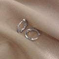 2PCS/Set Fashion Gold Color Hoop Earrings for Women Korean Design Crystal Pearl Dangle Earring Jewelry Pendientes De Mujer