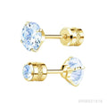 925 Sterling Silver Gold White/Black/Color Zircon Stud Earrings For Women Fashion Jewelry Party Wedding Accessories