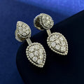 2025 Light Luxury Niche Waterdrop Dew Bead Jewelry Set, Twisted Chain Necklace Earrings Bracelet Ring, High-end Design Accessory