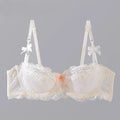MOYISU Summer Panty Bra Set Sheer French Lace Minimiser Bra Briefs Ultra Thin Women's Underwear Big Bust  Sensual Lingerie Set