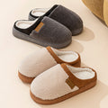 Platform Fluffy Slippers For Women Men House Flats Fashion Warm Plush Winter Cotton Shoes Ladies Indoor Home Casual Footwear
