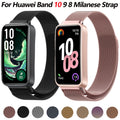 Huawei Band 11/11Pro Bracelet Milanese Loop Band for Huawei Band 11/11Pro Metal Magnetic Bracelet Watchband for Huawei Band 10 9 8 Breathable Replaceable Belt
