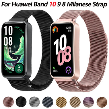 Huawei Band 11/11Pro Bracelet Milanese Loop Band for Huawei Band 11/11Pro Metal Magnetic Bracelet Watchband for Huawei Band 10 9 8 Breathable Replaceable Belt