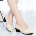 Women's Shoes Mid Heel Spring and Summer Soft Soled Comfortable Anti Slip Fashionable Women's High Heels New Mid Heel Mom Work Women's Shoes 2025