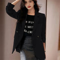 Spring Autumn Trend Double Breasted Elegant Women's Suit Forking Design Sense Ladies Small Coat