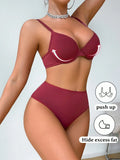 Women Push Up Bras Set Underwire Padded Bra and Panty Everyday Wear Lingerie Set For Women