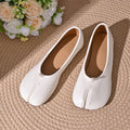 Japanese Style Ninja Shoes Women Cozy Faux Leather Flats Soft Sole Split Hoof Toe Loafers Femme Mocasines Ladies Ballerina Shoes