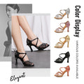 Women Latin Dance Shoes Rhinestone Dancing Shoes Ladies Party Shoes High Heels Girls Tango Ballroom Dance Shoes Salsa Sandals