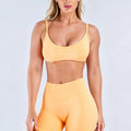 HISTELLO Impact Sports Bra Women Open Back Fitness Top Removable Pads Gym Moisture Wicking Workout Wear Running Pilates Yoga Bra