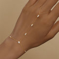 Jewelry Couple Party Bracelet CANNER 1PCS 925 Sterling Silver Ring Bracelet Jewelry for Women Chain Ring Bracelet Silver 925 Finger Bracelet Hand Chains
