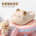 New Waterproof Cat Slippers Anti Slip Bottom Kitty Mules Warm Closed Toe Cat Paw Slippers Autumn Winter