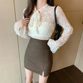 Temperament Short Skirt, Tall and Short, Small Leather Skirt, A-Line Slit Skirt, Women's Half Skirt, Autumn and Winter Waist Bag