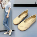 Women Slip-on Leather Loafers Ladies Casual Round Toe Cute Flats Nurse Shoes Sneakers Spring Autumn Fashion Ballet Shoes2026