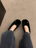 Winter Women Fluffy Ballet Flats Faux Fur Bowknot Plush Indoor Home Mules Warm Soft Cozy Flat Slippers Shoes Zapatillas Mujer