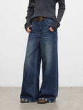 Women High Waisted Jeans Pants CHIC VEN New Women Denim Pants Blue Loose Casual High Waisted Female Wide Leg Jeans Ladies Trousers Spring Autumn 2026