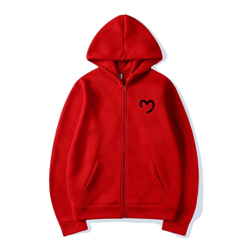 2026 New Fashion Women's Hoodie High Street Unisex Zip-Up Hoodie Jacket, Double Pockets Plus Size High Quality Hooded Sweatshirt