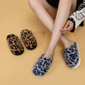 Leopard Print Furry Fur Slippers for Women Soft Sole Non Slip Winter 2026 couple Slippers Women Faux Fur Comfortable Plush Shoes