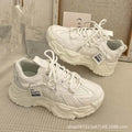 2026 Platform Sneakers for Women Spring Autumn New Chunky Platform Women Sports Shoes Fashion Thick Bottom PU Leather Sneakers