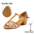 SWDZM Girls Latin Dance Shoes Tango Ballroom Shoes Ladies Girls Salsa Sandals Soft Sole Dancing Shoes for Women Dance Shoes