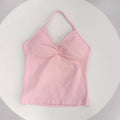 Women's Sexy Sports Bra - Open Back Design, Breathable Stretchy Fabric for Yoga - Elegant Solid Color All-Season Activewear