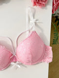 PEACE IN LOVE Sweet Heart Lace Women Bra Sexy Adjustable Lifting Straps Push‑Up Bra Cute Bow Lingerie