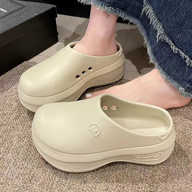 Chunky Platform Clogs Shoes for Women Thick Bottom Non Slip Beach Sandals Woman Summer 2024 Fashion Wedges EVA Sandals Slippers
